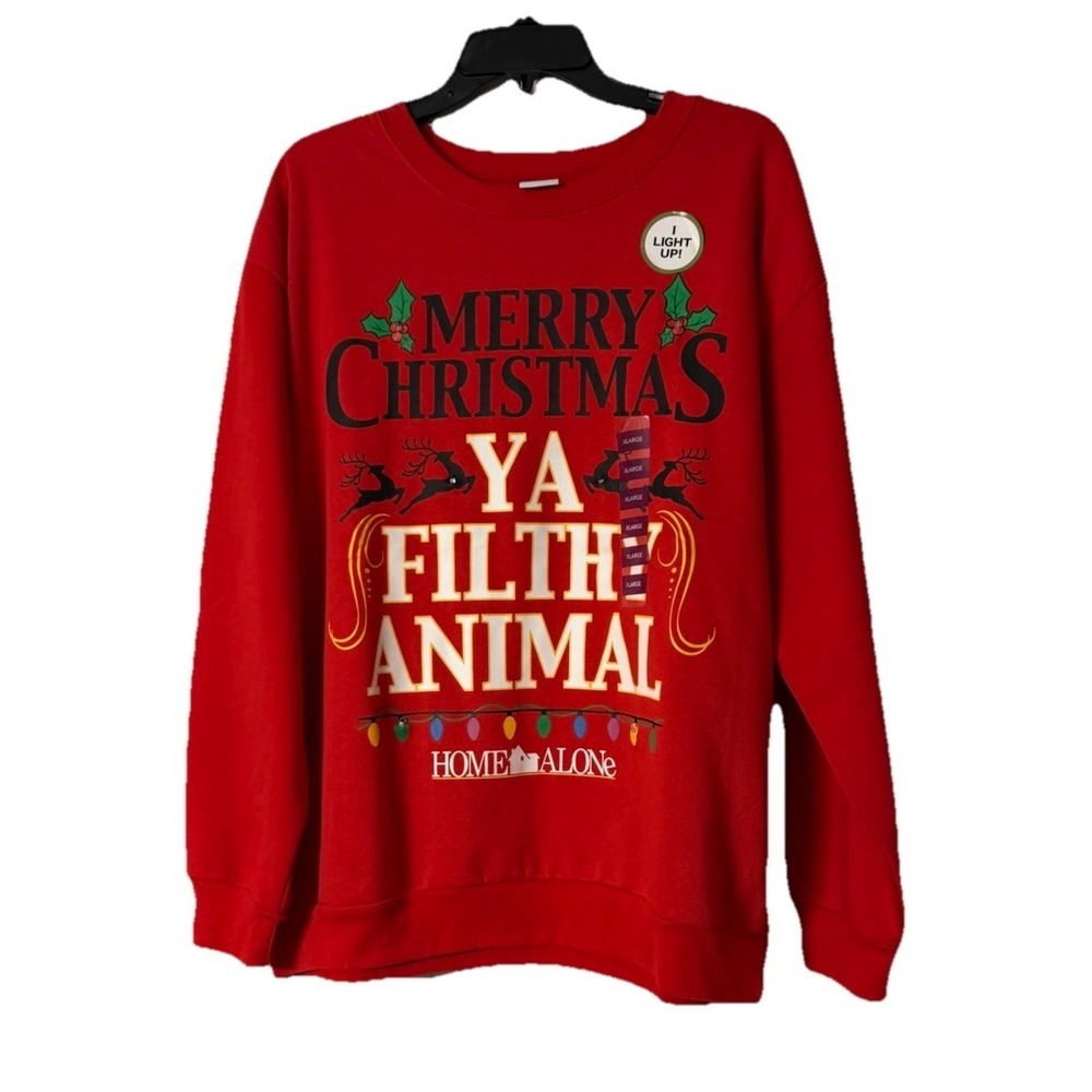NWT Freeze New York Unisex Home Alone Light Up Christmas Sweatshirt Size‎ XL